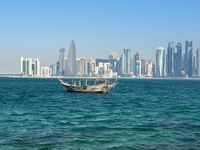 Doha Skyline mit Dhau &copy;Susanne Reuter 