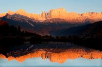 Tiersertal Rosengarten Abendrot Wuhnleger